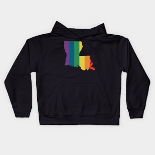 Louisiana State Rainbow Kids Hoodie